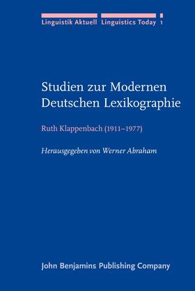 Klappenbach / Abraham |  Studien zur Modernen Deutschen Lexikographie | Buch |  Sack Fachmedien