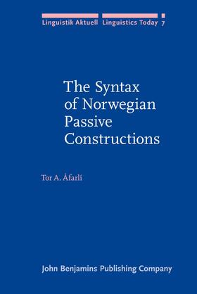 Åfarli |  The Syntax of Norwegian Passive Constructions | Buch |  Sack Fachmedien