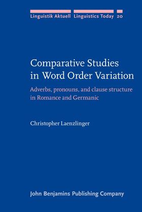 Laenzlinger |  Comparative Studies in Word Order Variation | Buch |  Sack Fachmedien
