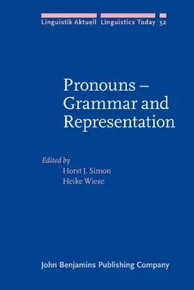 Simon / Wiese |  Pronouns – Grammar and Representation | Buch |  Sack Fachmedien