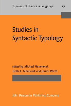 Hammond / Moravcsik / Wirth |  Studies in Syntactic Typology | Buch |  Sack Fachmedien