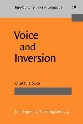 Givón |  Voice and Inversion | Buch |  Sack Fachmedien