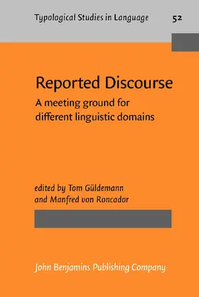 Güldemann / Roncador |  Reported Discourse | Buch |  Sack Fachmedien