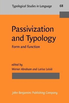 Abraham / Leisiö |  Passivization and Typology | Buch |  Sack Fachmedien