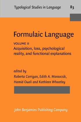 Corrigan / Moravcsik / Ouali |  Formulaic Language | Buch |  Sack Fachmedien
