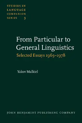 Malkiel |  From Particular to General Linguistics | Buch |  Sack Fachmedien