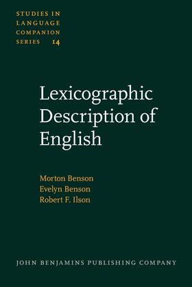 Benson / Ilson |  Lexicographic Description of English | Buch |  Sack Fachmedien