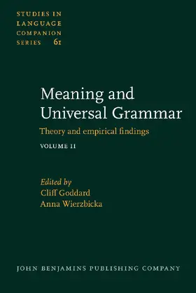 Goddard / Wierzbicka |  Meaning and Universal Grammar | Buch |  Sack Fachmedien