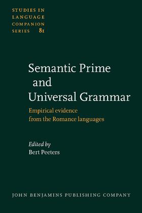 Peeters |  Semantic Primes and Universal Grammar | Buch |  Sack Fachmedien