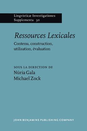 Gala / Zock |  Ressources Lexicales | Buch |  Sack Fachmedien