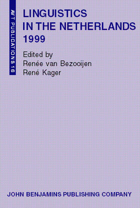 Bezooijen / Kager |  Linguistics in the Netherlands 1999 | Buch |  Sack Fachmedien