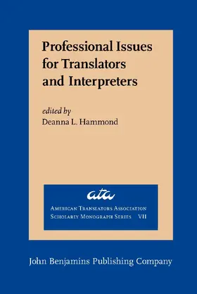 Hammond |  Professional Issues for Translators and Interpreters | Buch |  Sack Fachmedien