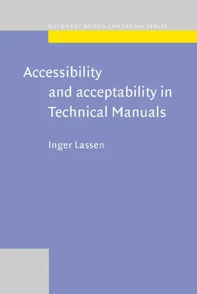 Lassen |  Accessibility and Acceptability in Technical Manuals | Buch |  Sack Fachmedien