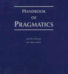 Östman / Verschueren |  Handbook of Pragmatics | Loseblattwerk |  Sack Fachmedien