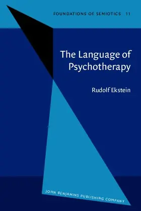 Ekstein |  The Language of Psychotherapy | Buch |  Sack Fachmedien