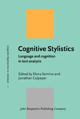 Semino / Culpeper | Cognitive Stylistics | Buch | 978-90-272-3331-8 | sack.de