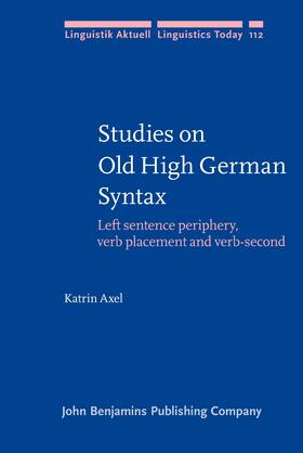 Axel |  Studies on Old High German Syntax | Buch |  Sack Fachmedien