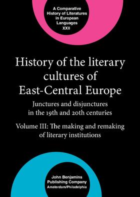 Cornis-Pope / Neubauer |  History of the Literary Cultures of East-Central Europe | Buch |  Sack Fachmedien
