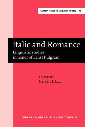 Izzo |  Italic and Romance | Buch |  Sack Fachmedien