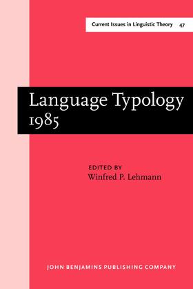 Lehmann |  Language Typology 1985 | Buch |  Sack Fachmedien