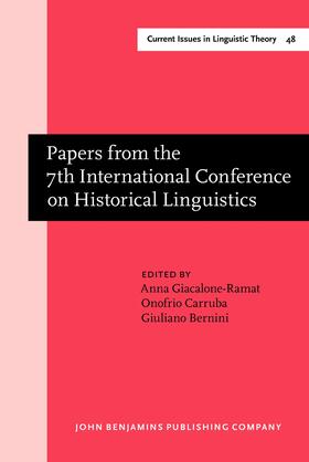 Giacalone Ramat / Carruba / Bernini |  Papers from the 7th International Conference on Historical Linguistics | Buch |  Sack Fachmedien