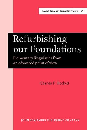 Hockett |  Refurbishing our Foundations | Buch |  Sack Fachmedien