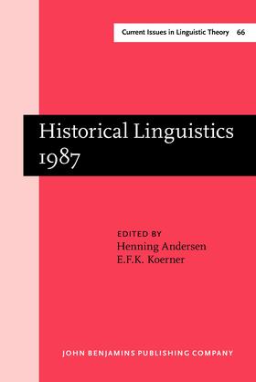 Andersen / Koerner |  Historical Linguistics 1987 | Buch |  Sack Fachmedien