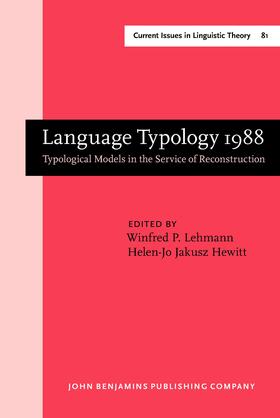 Lehmann / Hewitt |  Language Typology 1988 | Buch |  Sack Fachmedien