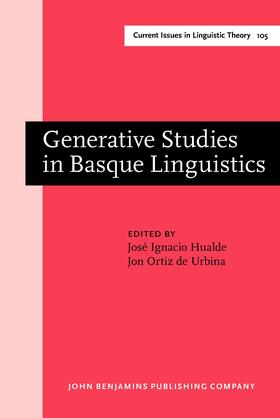 Hualde / Urbina |  Generative Studies in Basque Linguistics | Buch |  Sack Fachmedien
