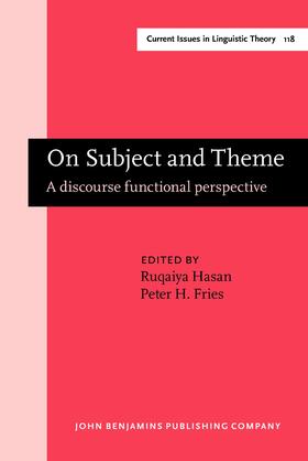 Hasan / Fries |  On Subject and Theme | Buch |  Sack Fachmedien