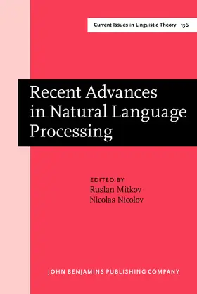 Mitkov / Nicolov |  Recent Advances in Natural Language Processing | Buch |  Sack Fachmedien