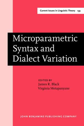 Black / Motapanyane |  Microparametric Syntax and Dialect Variation | Buch |  Sack Fachmedien