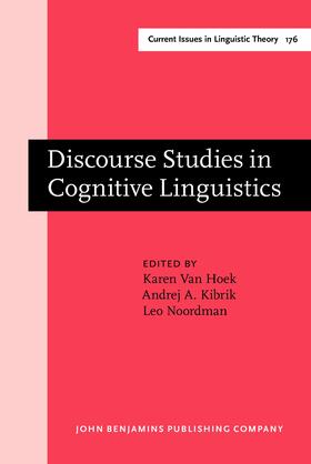 Van Hoek / Kibrik / Noordman |  Discourse Studies in Cognitive Linguistics | Buch |  Sack Fachmedien