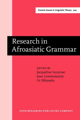 Lecarme / Lowenstamm / Shlonsky |  Research in Afroasiatic Grammar | Buch |  Sack Fachmedien