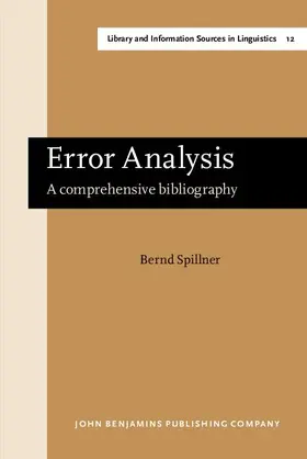 Spillner |  Error Analysis | Buch |  Sack Fachmedien