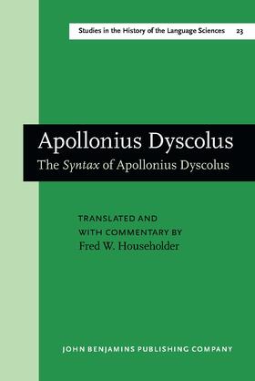  Apollonius Dyscolus | Buch |  Sack Fachmedien