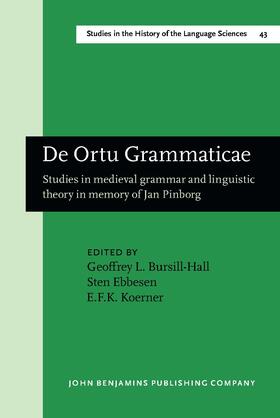 Bursill-Hall / Ebbesen / Koerner |  De Ortu Grammaticae | Buch |  Sack Fachmedien