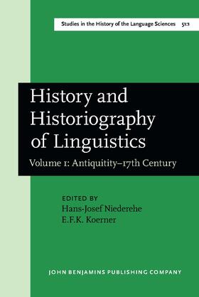 Niederehe / Koerner |  History and Historiography of Linguistics | Buch |  Sack Fachmedien