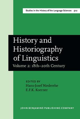 Niederehe / Koerner |  History and Historiography of Linguistics | Buch |  Sack Fachmedien