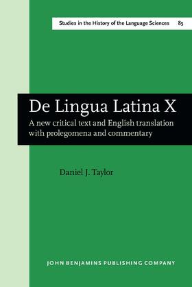 Taylor |  De Lingua Latina X | Buch |  Sack Fachmedien