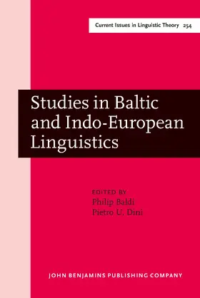 Baldi / Dini |  Studies in Baltic and Indo-European Linguistics | Buch |  Sack Fachmedien