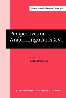 Boudelaa |  Perspectives on Arabic Linguistics | Buch |  Sack Fachmedien