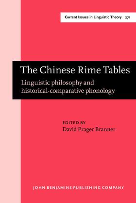 Branner |  The Chinese Rime Tables | Buch |  Sack Fachmedien