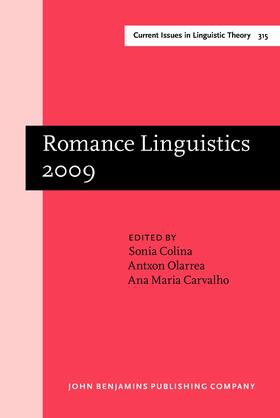 Colina / Olarrea / Carvalho |  Romance Linguistics 2009 | Buch |  Sack Fachmedien