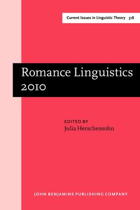 Herschensohn |  Romance Linguistics 2010 | Buch |  Sack Fachmedien