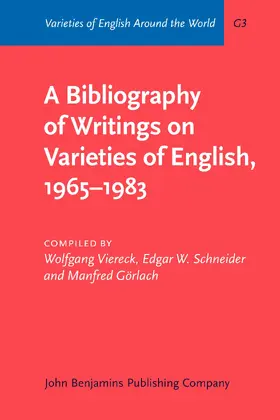  A Bibliography of Writings on Varieties of English, 1965–1983 | Buch |  Sack Fachmedien