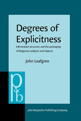 Leafgren |  Degrees of Explicitness | Buch |  Sack Fachmedien