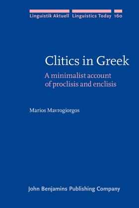 Mavrogiorgos |  Clitics in Greek | Buch |  Sack Fachmedien