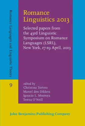 Tortora / Dikken / Montoya |  Romance Linguistics 2013 | eBook | Sack Fachmedien