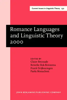 Beyssade / Bok-Bennema / Drijkoningen |  Romance Languages and Linguistic Theory 2000 | eBook | Sack Fachmedien